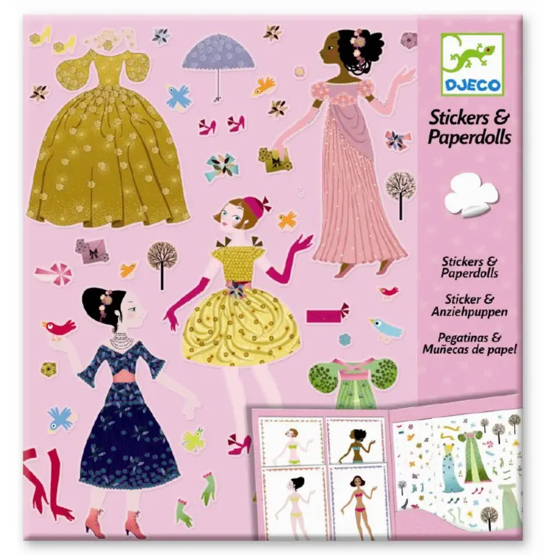 Djeco Paper Doll Cards, Dresses Of The Seasons 1