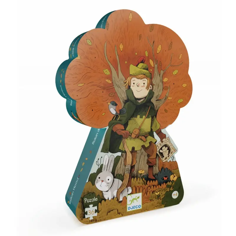 Djeco Silhouette Jigsaw Puzzle, Robin Hood - 36 Pieces 1