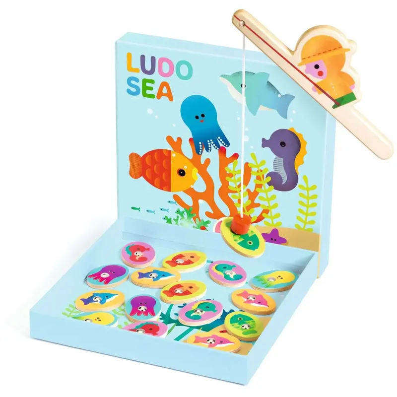 Djeco Wooden Apprenticeship Games, Ludo Sea 4 Games 1