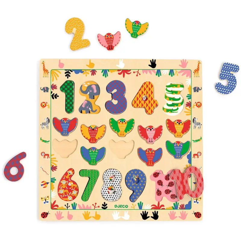 Djeco Wooden Jigsaw Puzzles, We Count 1