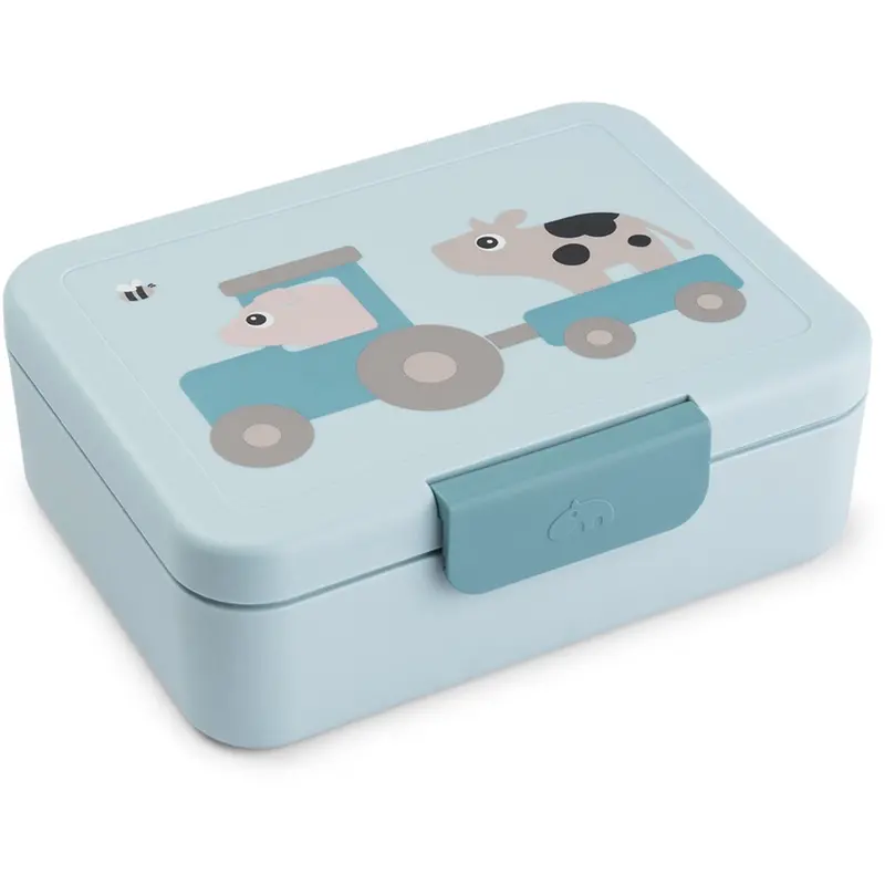 Donebydeer Blue Lunch Box With Divider Tiny Farm 1