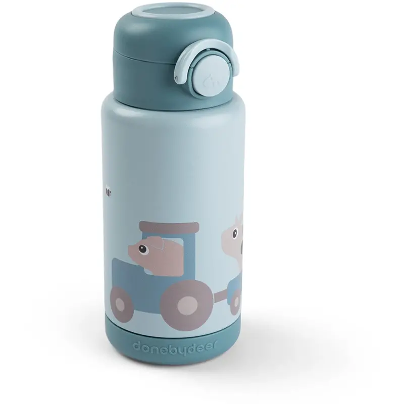 Donebydeer Blue Thermal Bottle Tiny Farm 340 Ml 1