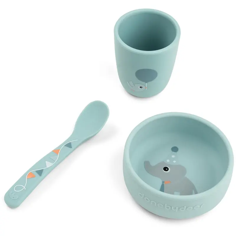 Donebydeer Celebration Blue Stick&Stay Dinner Set 1