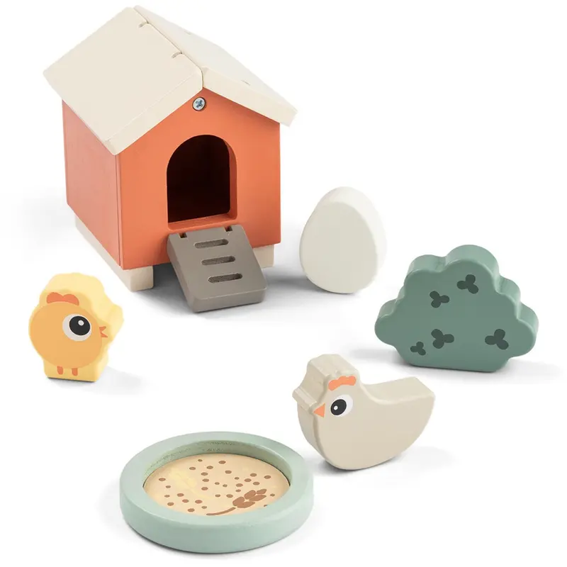 Donebydeer Colour Mix Tiny Farm Playset Clucky 1