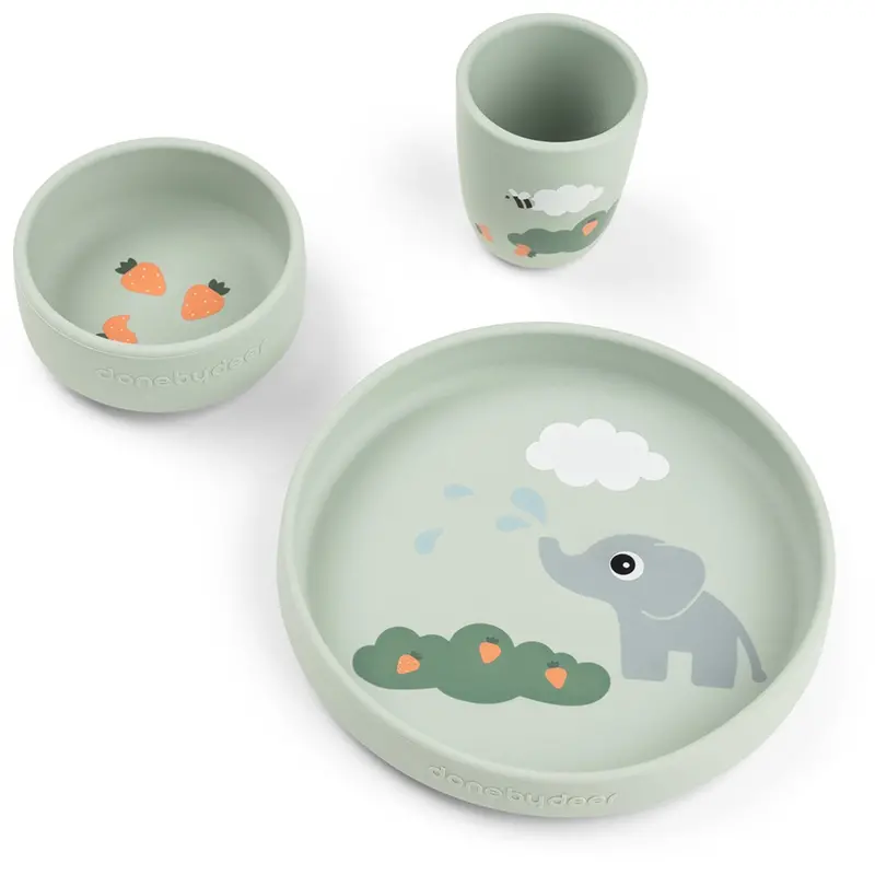 Donebydeer Elphee Green Stick&Stay Dinner Set 1