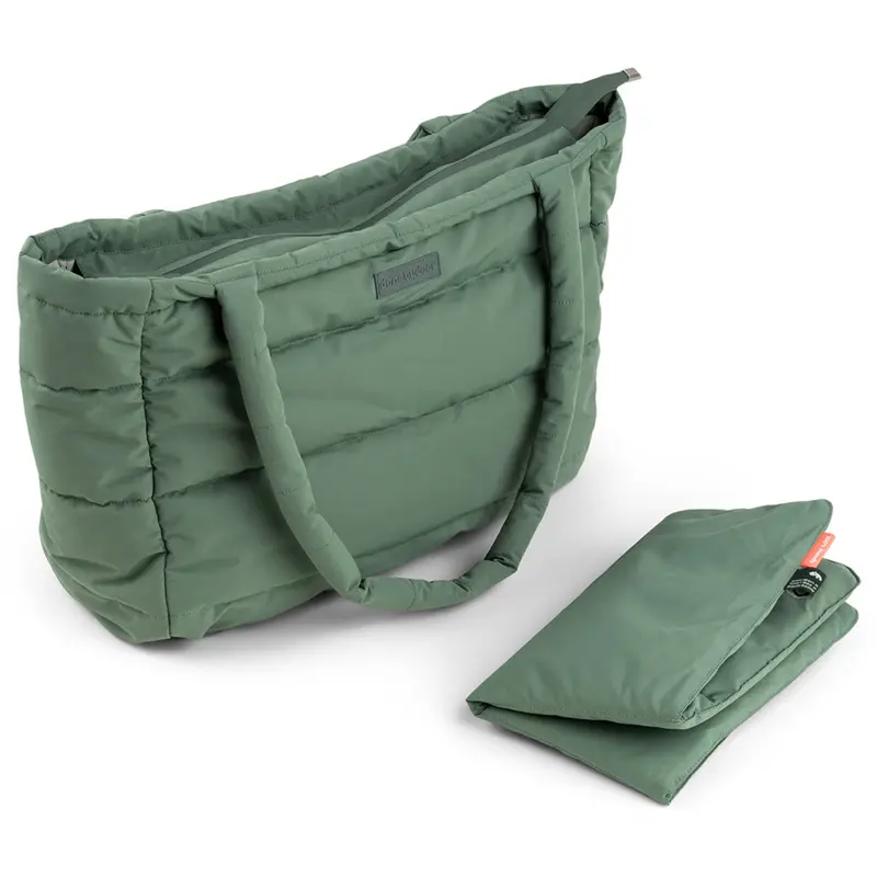 Donebydeer Green Quilted Changing Tote Bag 1