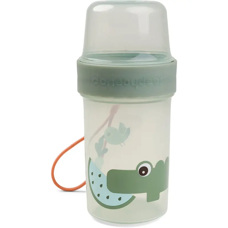Donebydeer Green To Go 2-Way Snack Container L Croco 1