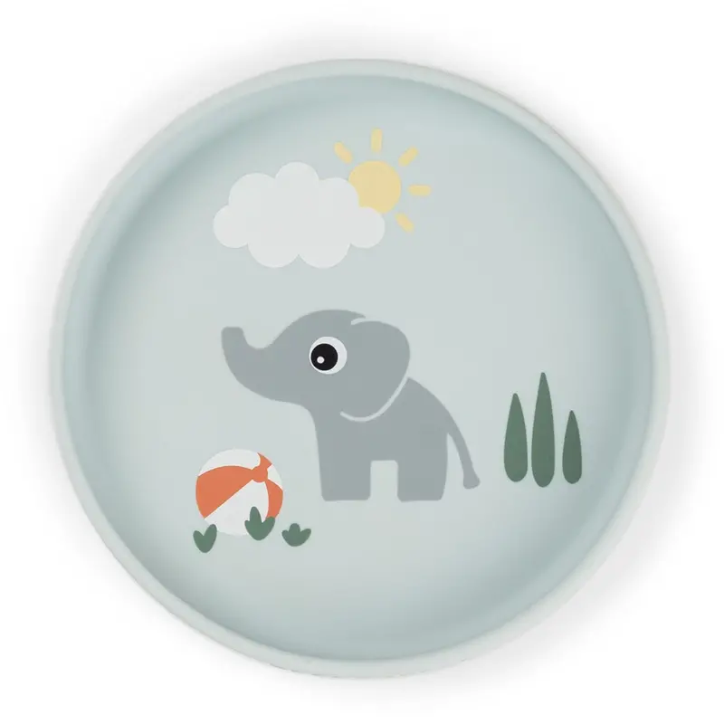 Donebydeer Playground Blue Silicone Stick&Stay Plate 1