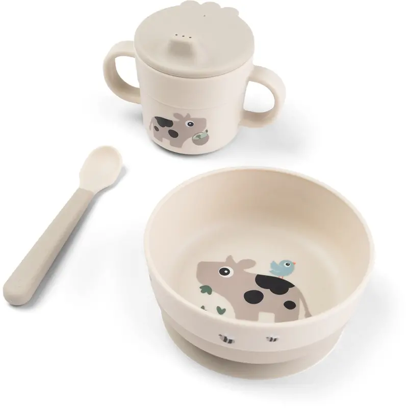Donebydeer Sand Foodie First Dinner Set With Suction Tiny Farm 1