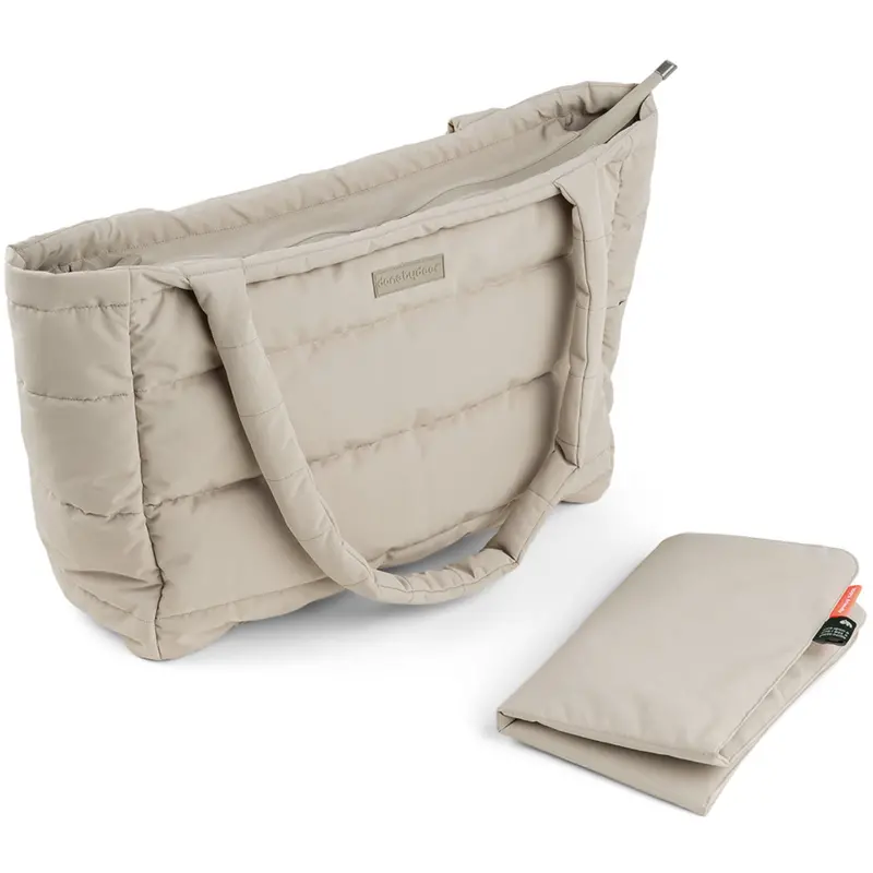 Donebydeer Sand Quilted Changing Tote Bag 1