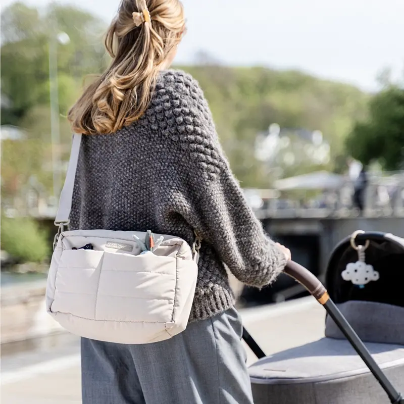 Donebydeer Sand Quilted Stroller Bag 2