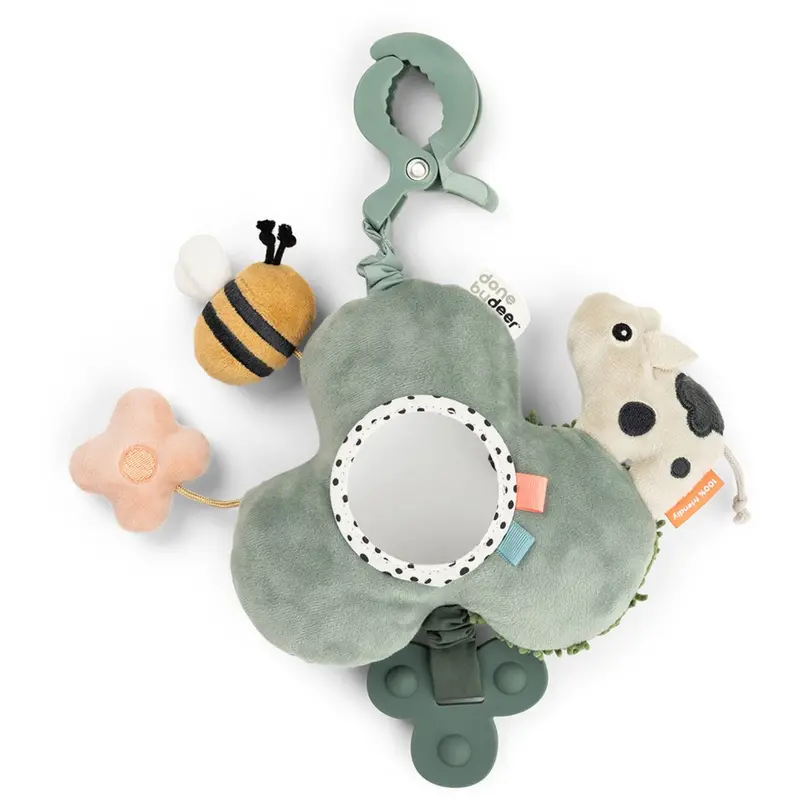 Donebydeer Tiny Farm Green Activity Mirror With Clip 1
