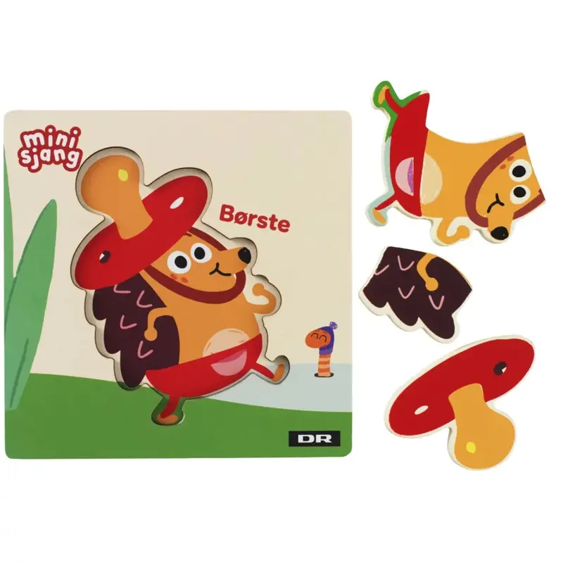 Dr Wooden Puzzle, 3 Pieces, Brush 2