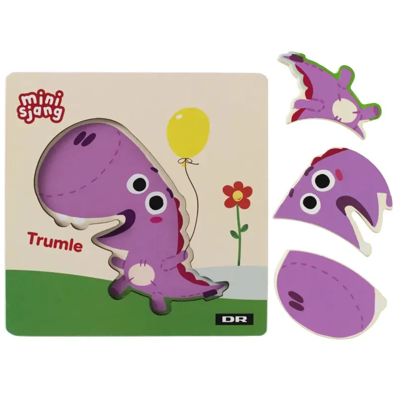 Dr Wooden Puzzle, 3 Pieces, Drum 2