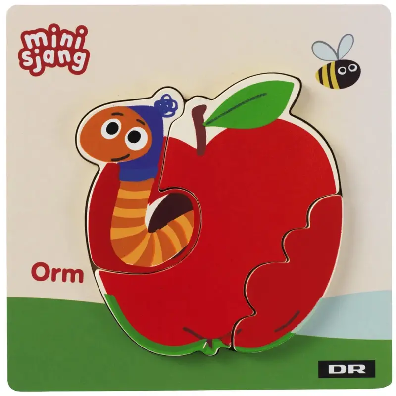 Dr Wooden Puzzle, 3 Pieces, Worm 1