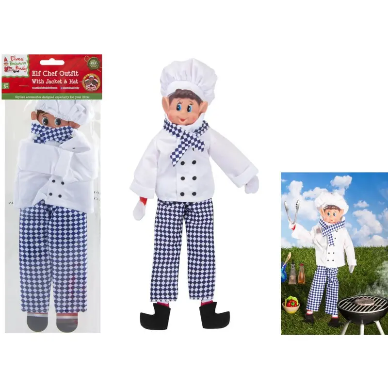 Elves Behavin' Badley Elf Chef Outfit With Hat 1