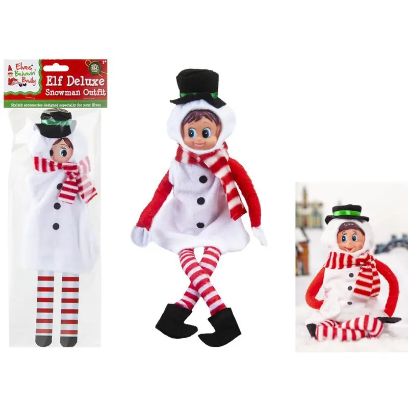 Elves Behavin' Badley Elf Snowman Outfit 1