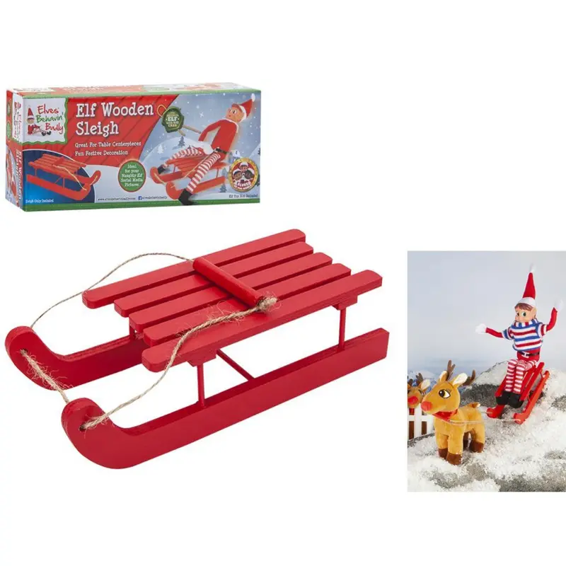 Elves Behavin' Badley Elf Wooden Sleigh 1