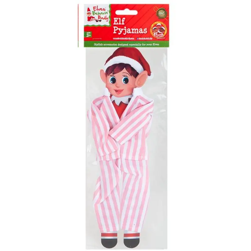 Elves Behavin' Badley Pink Elf Striped Pyjamas 2 Asst. 1