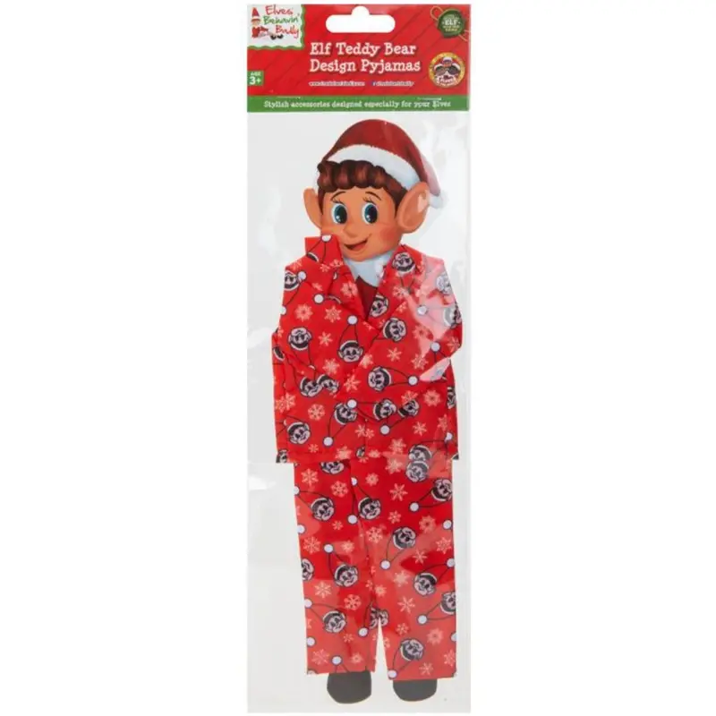 Elves Behavin' Badley Red Elf Design Pyjamas 2 Asst. 1