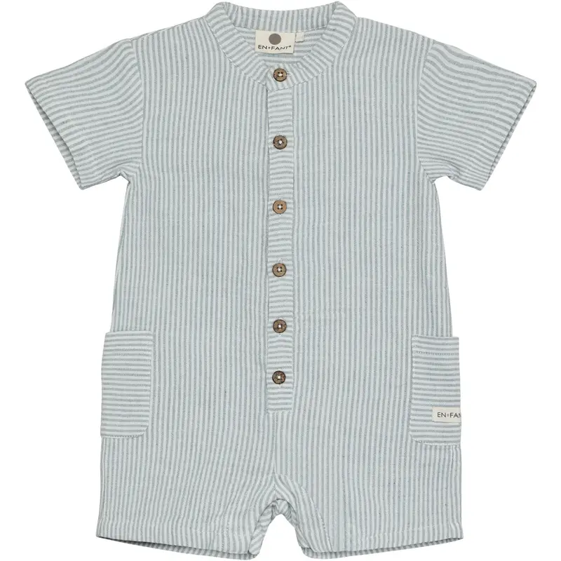 En Fant Citadel Playsuit Muslin Stripe 1