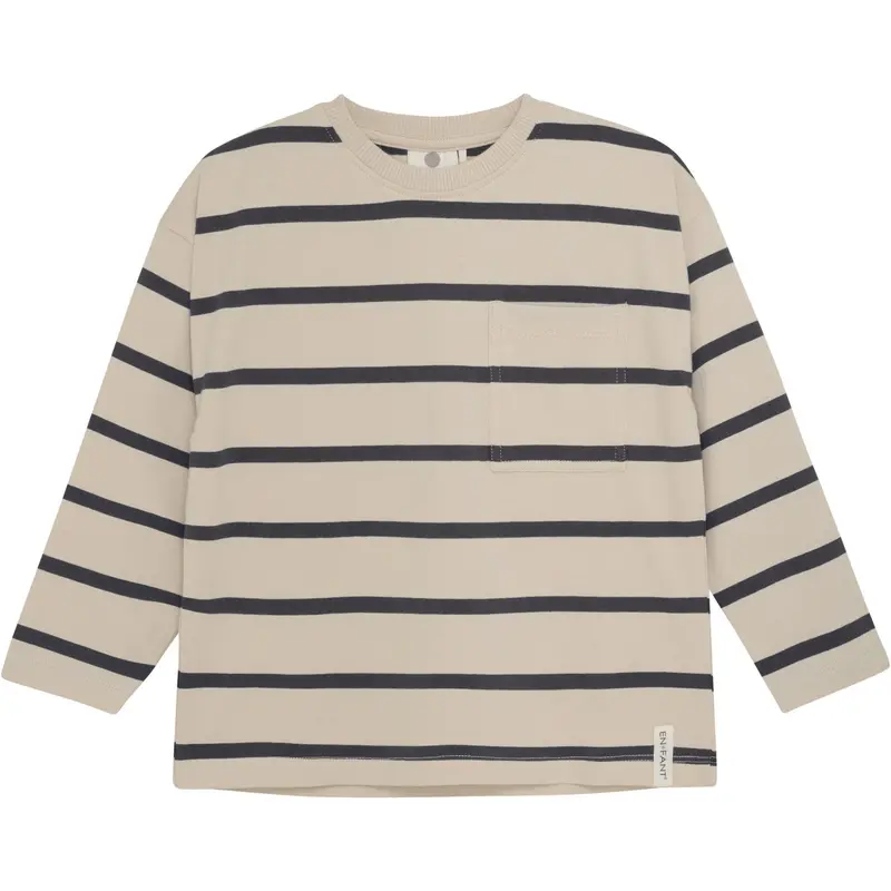 En Fant Ebony T-Shirt Ls Stripe Oversize 1