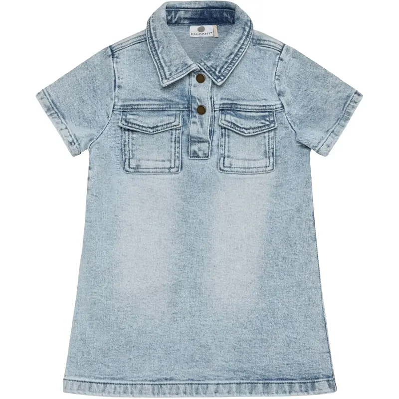 En Fant Light Blue Denim Dress Denim 1