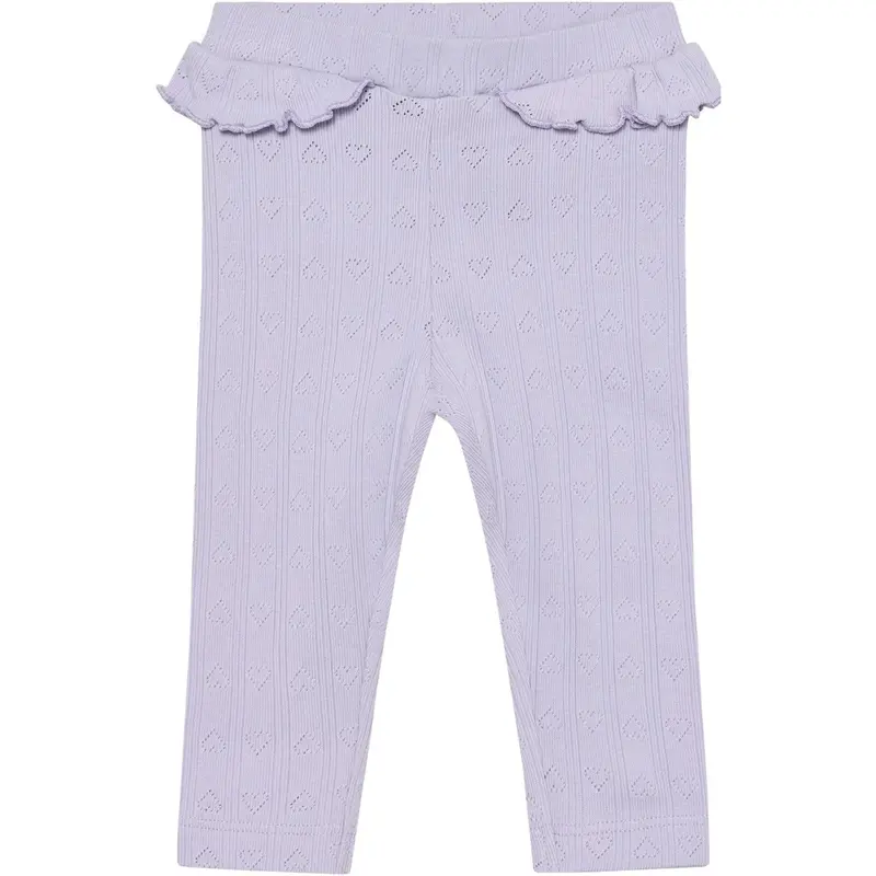 En Fant Purple Heather Leggings Pointelle 1
