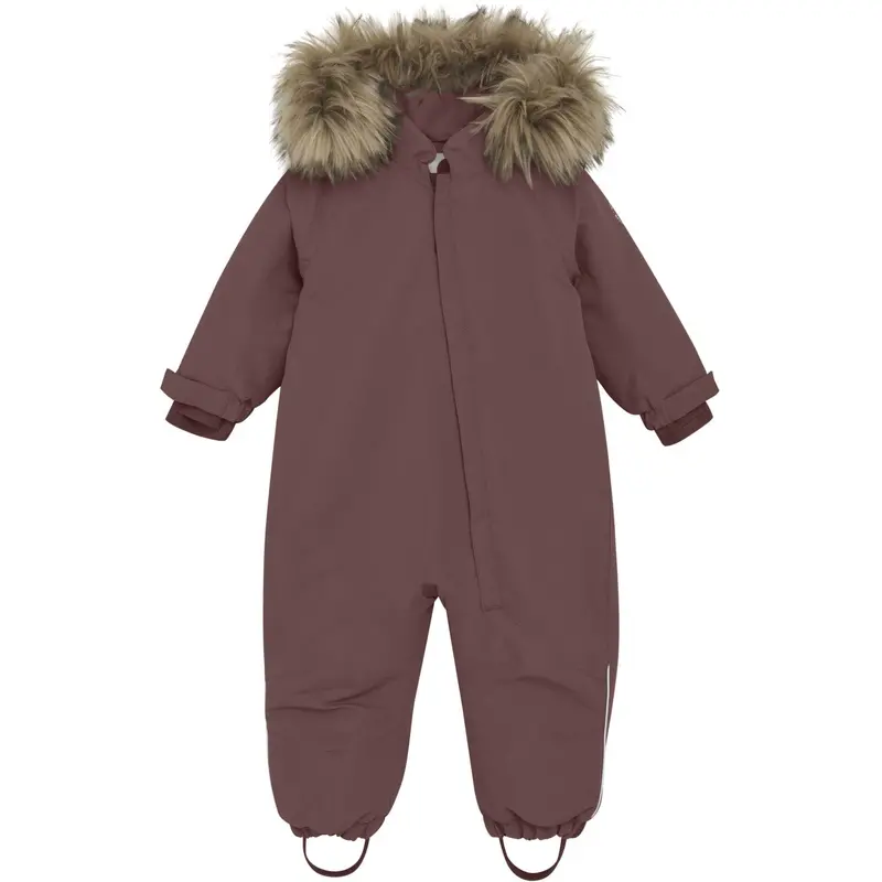 En Fant Rose Taupe Baby Snowsuit W. Fake Fur 1