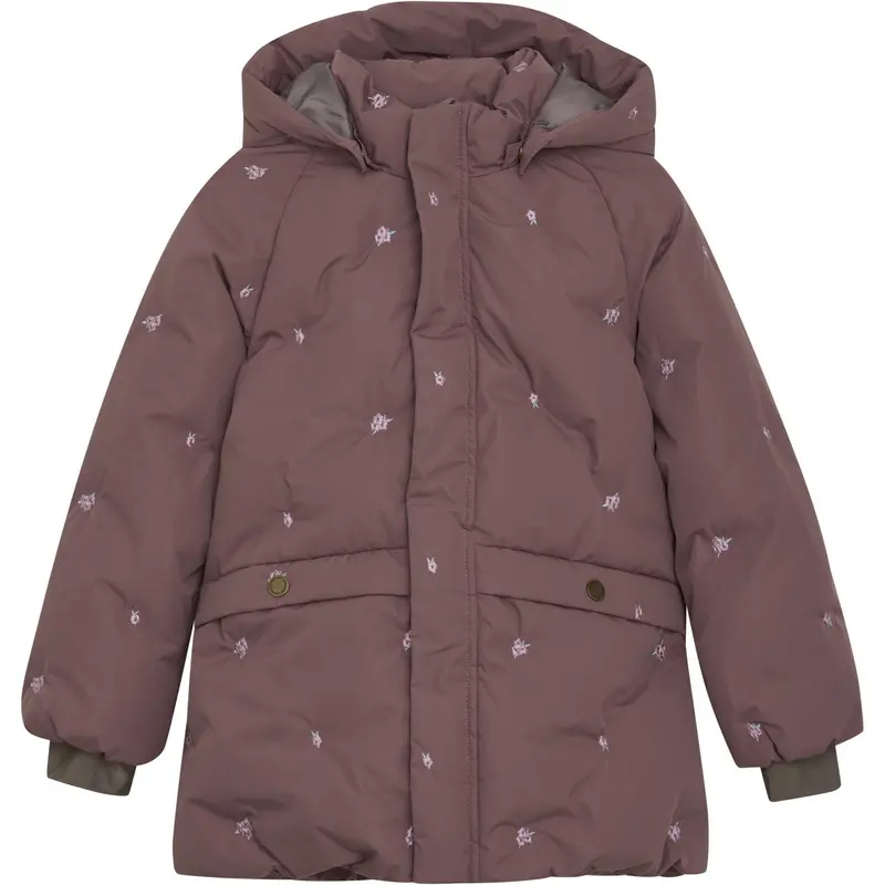 En Fant Rose Taupe Jacket Puffer W. Embroidery 1