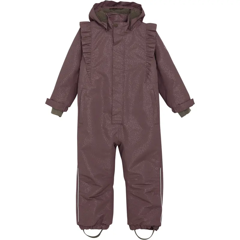 En Fant Rose Taupe Snowsuit W. Frills 1