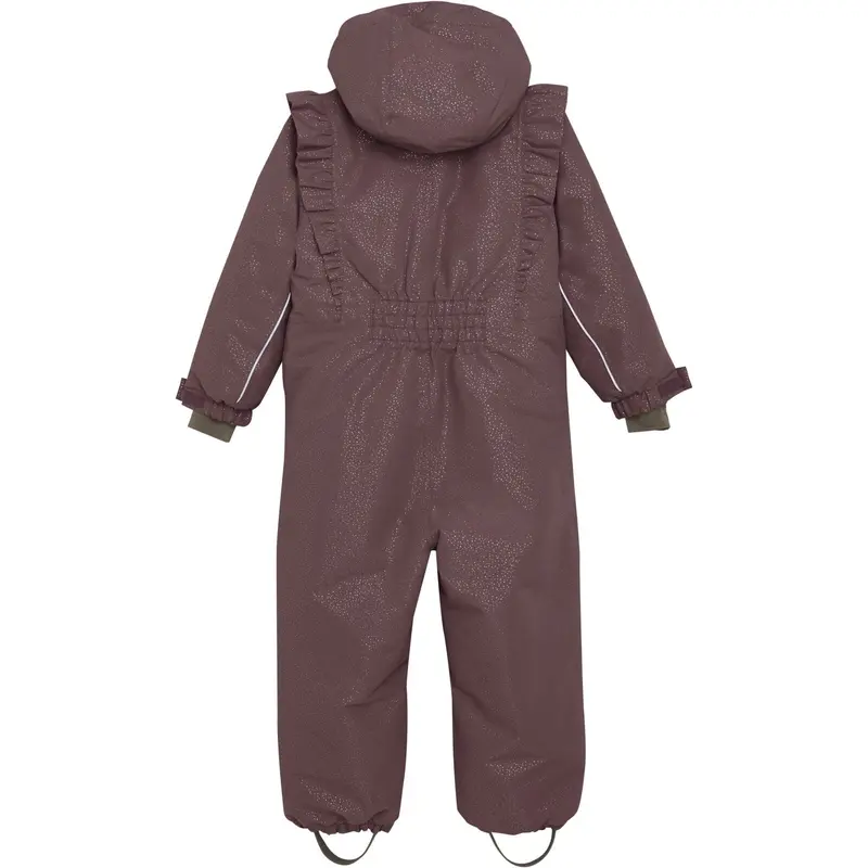 En Fant Rose Taupe Snowsuit W. Frills 2