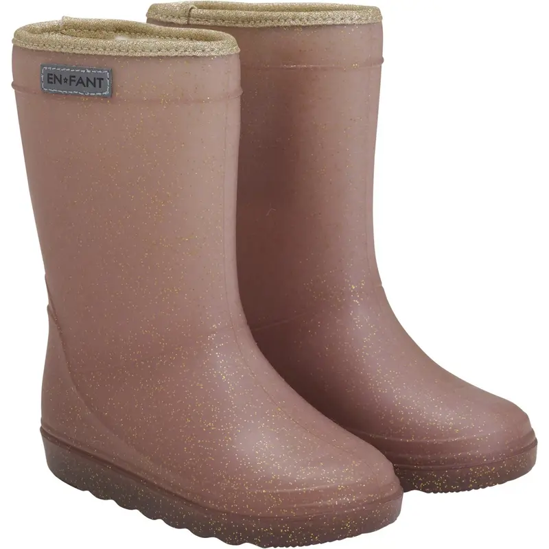 En Fant Rose Taupe Thermo Boots Glitter 1