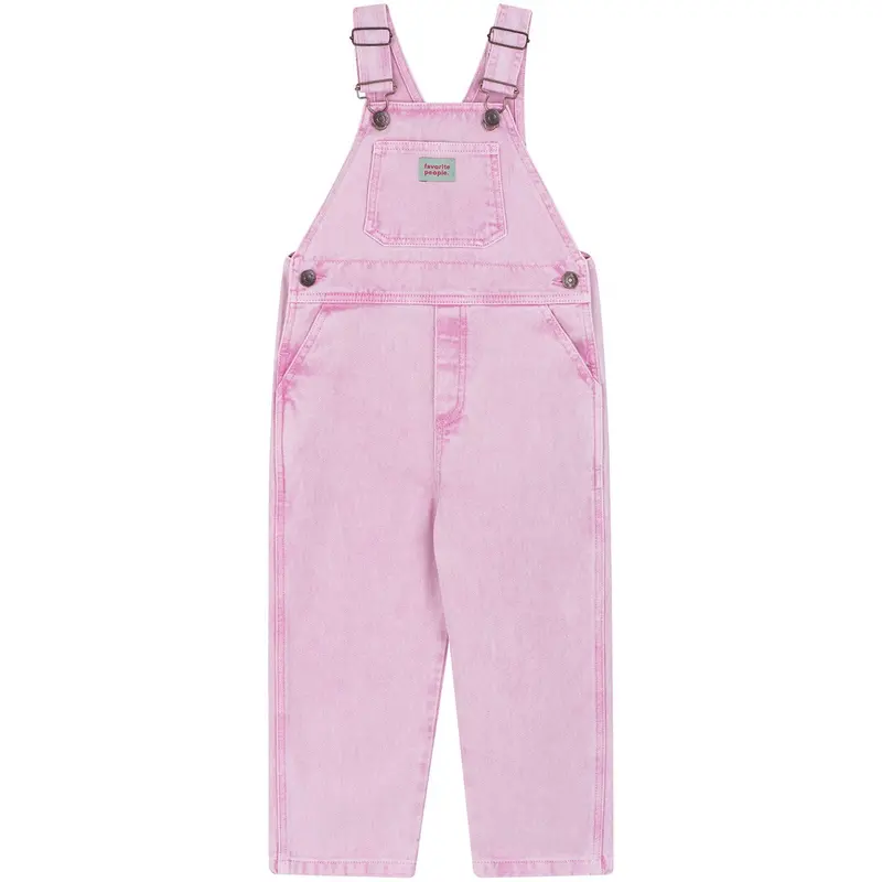 Favorite People Fuchsia Pink Overalls Kids 1