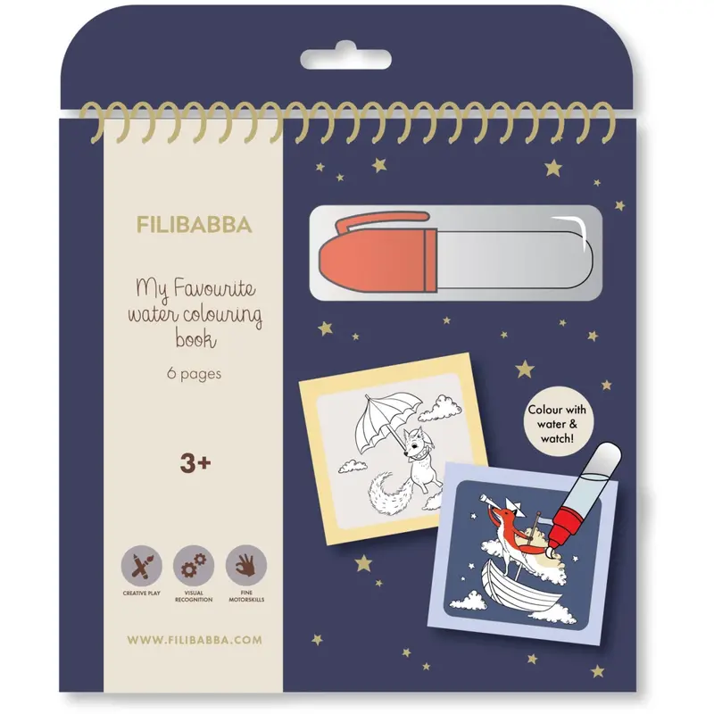 Filibabba Dreamy Adventurers Water Colouring Book 1