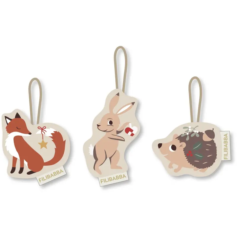 Filibabba Forest Friends Embroidered Winter Decorations Wonderful Winter 1