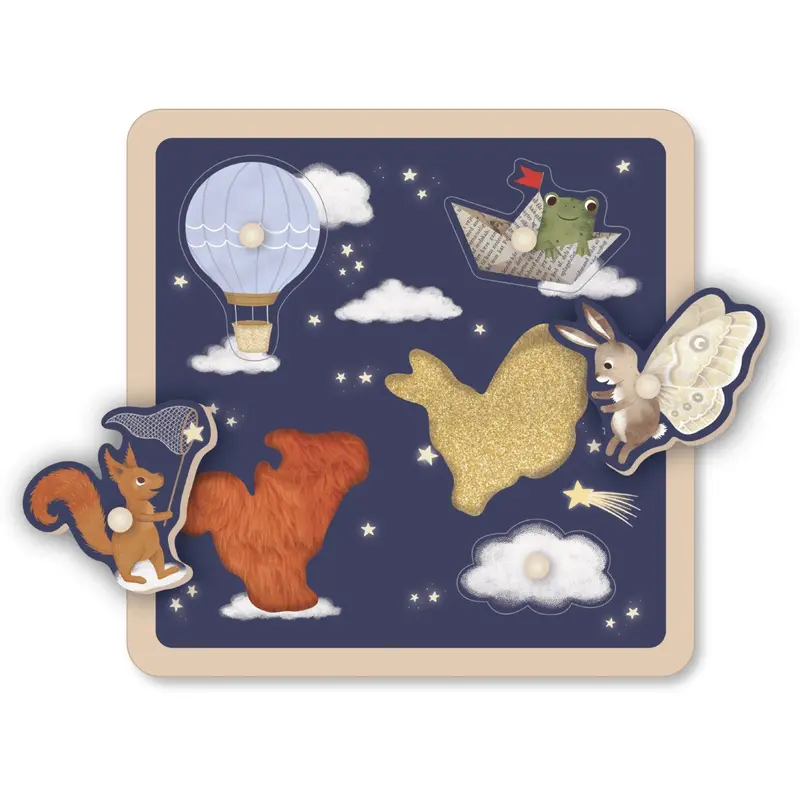 Filibabba Little Adventurers Wooden Sensory Puzzle 1
