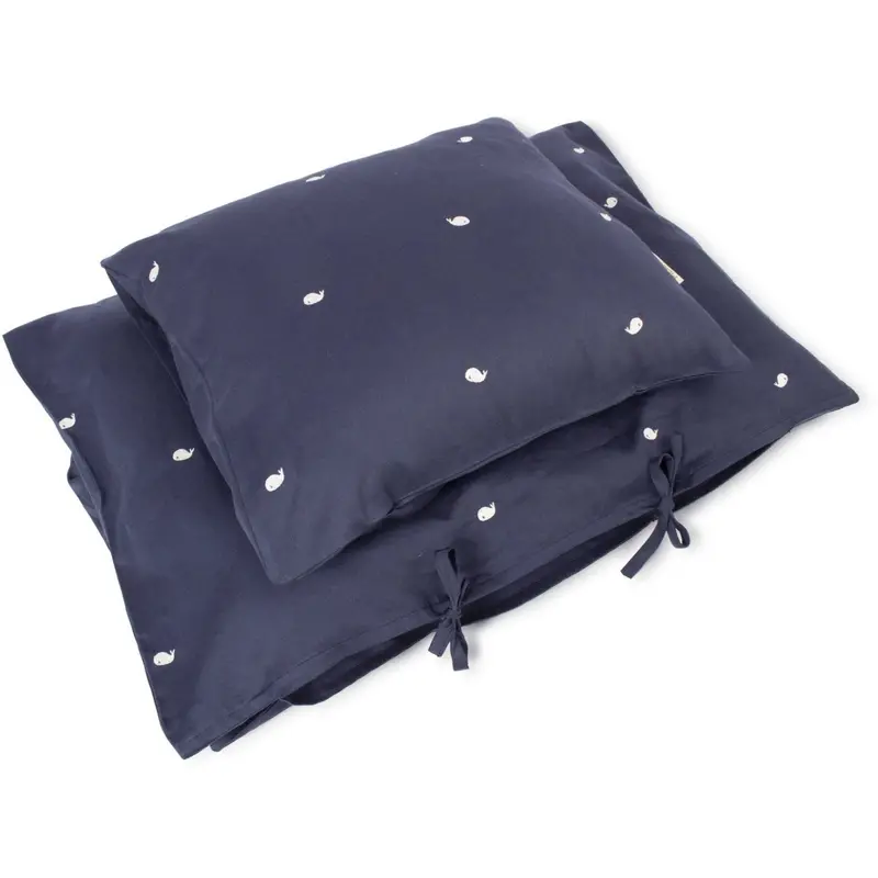 Filibabba Midnight Bed Linen Gots - Embroidered Christian The Whale 1