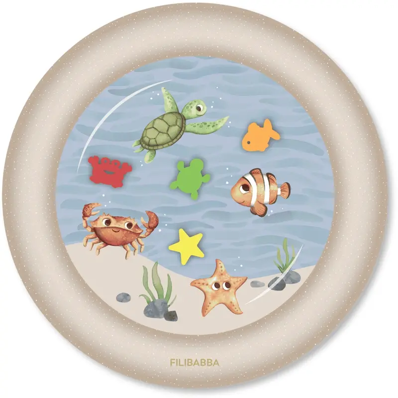 Filibabba Sea Friends Water Mat For Tummy Time 1