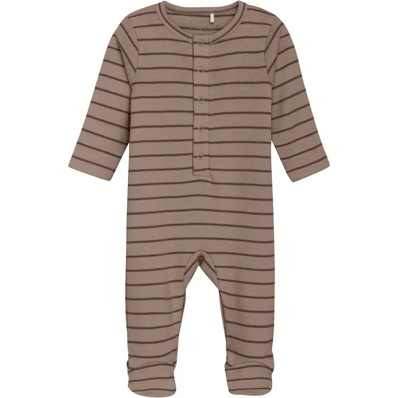 Fixoni Mocha Meringue Romper Ls W. Feet Rib 1