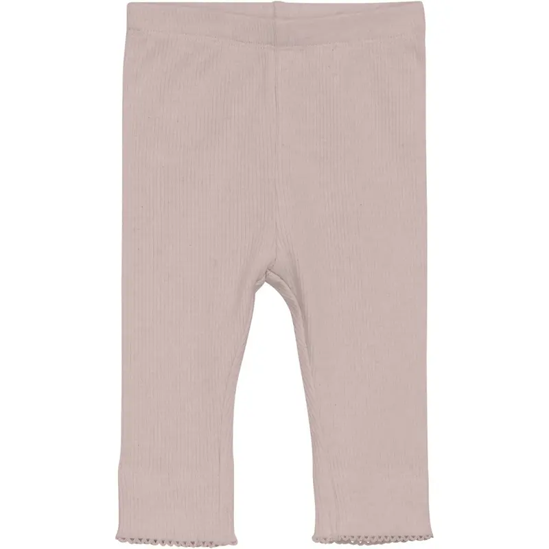 Fixoni Pale Mauve Melange Leggings Melange Rib 1