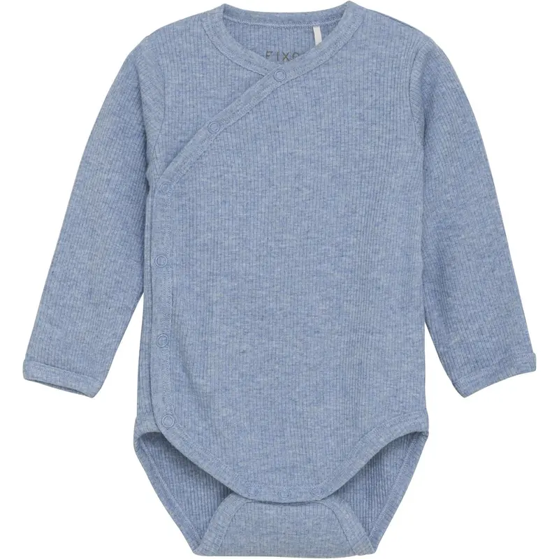 Fixoni Rain Washed Melange Wrap Body Ls Melange Rib 1