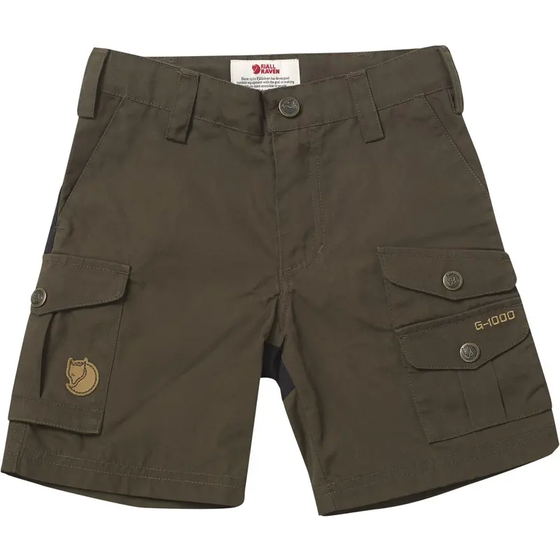 Fjällräven Dark Olive Kids Vidda Shorts 1