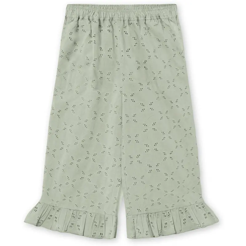 Fliink Aqua Gray Harper Ruffle Pants 1