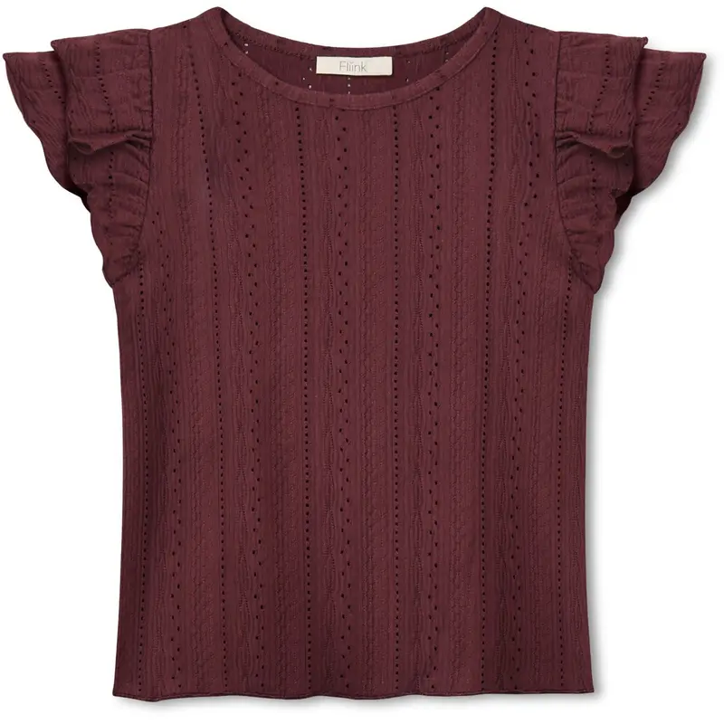 Fliink Burgendy Gabby Ss Blouse 1