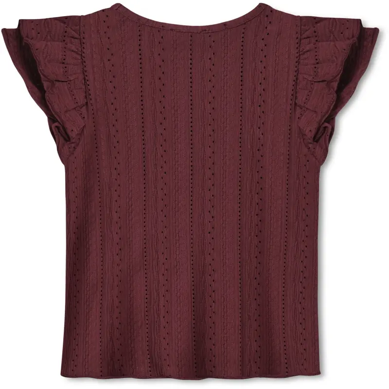 Fliink Burgendy Gabby Ss Blouse 2