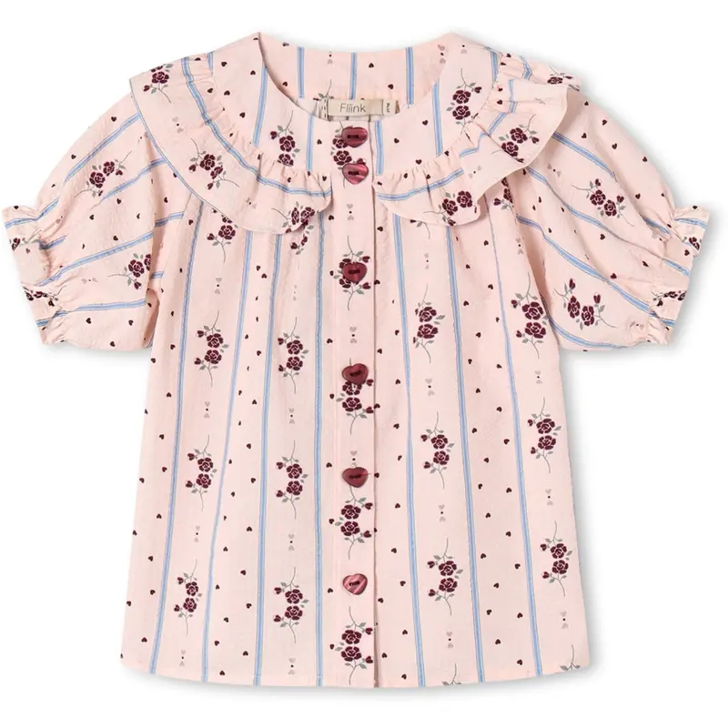 Fliink Chalk Pink Aop Colombe Ss T-Shirt 1