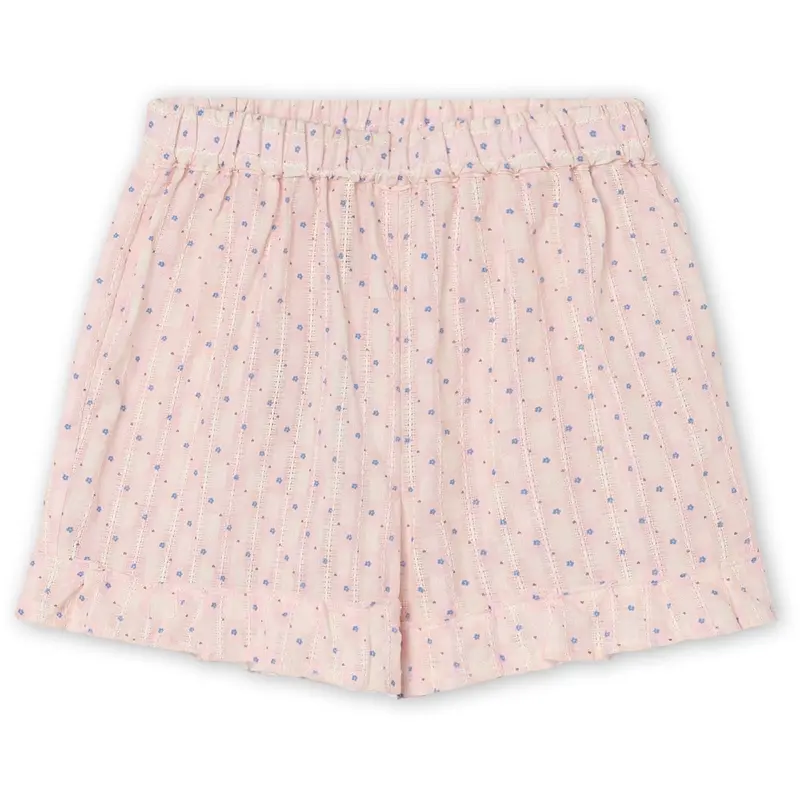 Fliink Chalk Pink Check Aop Zorro Ruffle Shorts 1