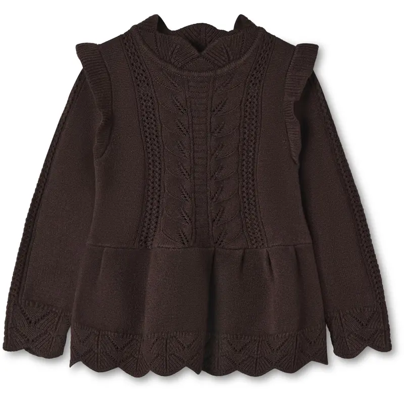 Fliink Coffee Bean Alilly Peplum Pullover 1