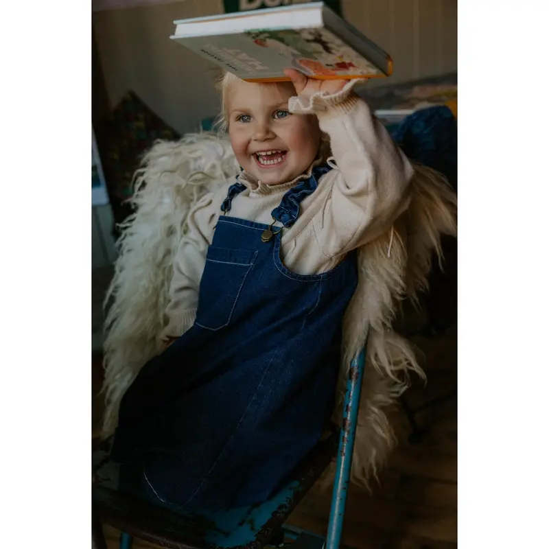 Fliink Dark Denim Blue Don Denim Overalldress 3